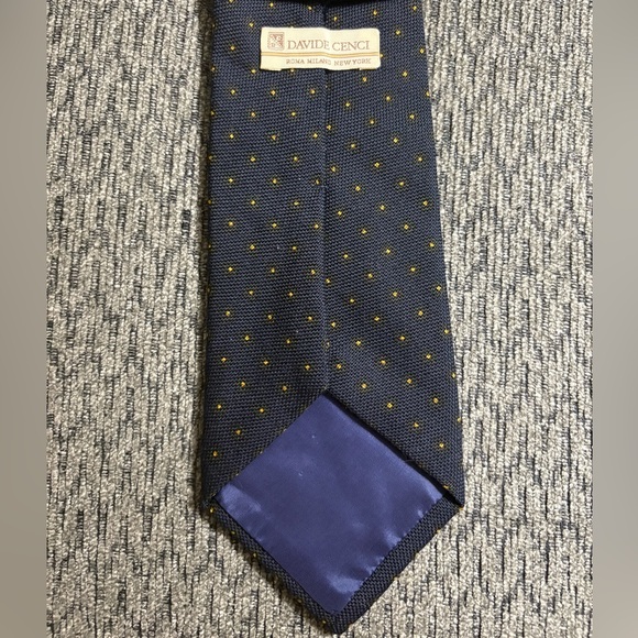Davide Cenci Mens 100% Wool Tie Italy - Picture 6 of 7